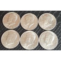 50 центов ( халф) 1/2  доллара 1980Р.1981D.1983D.1984D.1986D.1989D США