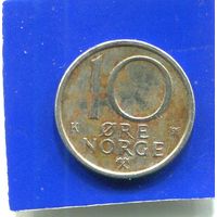 Норвегия 10 эре 1990