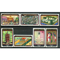 Бурунди - 1970г. - Всемирная выставка ЭКСПО 70 в Осаке - 7 марок - полная серия, MNH, 1 марка с отпечатком на клее, 2 с лёгким пожелтением клея [Mi 576 A - 582 A]. #3-Bu-Z-1-22