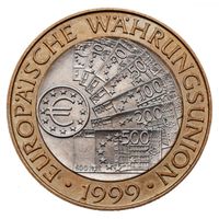 Австрия 50 шиллингов, 1999 Европейский валютный союз UNC