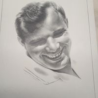 Юрий Гагарин. фото с выставки.