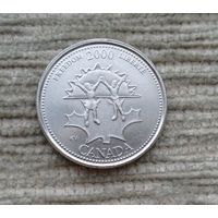 Werty71 Канада 25 центов 2000 миллениум Свобода