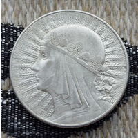 Польша 10 злотых 1932 года. Ядвига. Буква монетного двора. Серебро. Распродажа!