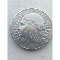 10 злотых 1933год.Ядвига