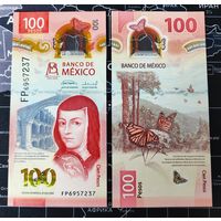 Мексика, 100 песо 2024 г, P-W139(4) (FP, памятная - 100-летие банка Мексики), UNC