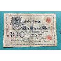 Германия 100 марок 1898 год / номер красный