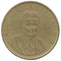 Итальянская Республика (Италия). 200 лир 1980. ФАО - Международный женский год. Мария Текла Артемизия Монтессори- врач и педагог.