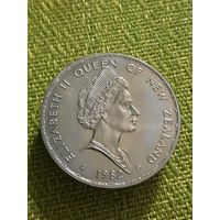 Новая Зеландия 1 доллар 1982 г ( Птицы Новой Зеландии - Такахе тираж 65 тыс)