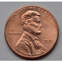 США, 1 цент  2021 г.