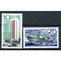 ГДР - 1976г. - Весенняя ярмарка в Лейпциге - 2 марки - полная серия, MNH, 1 марка с маленькой точкой-повреждением клея [Mi 2119-2120]. #O-Se-Z-1-35