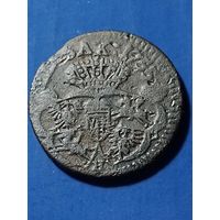 Польша 1 грош 1755 г. (Н) Август III, без мц.