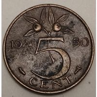 Нидерланды 5 центов, 1950 (1-8-107)