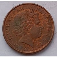 Гибралтар 1 пенни 1999 год, VF