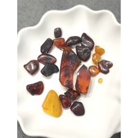 Лот С 1 РУБЛЯ! много лотов! Бусины и кусочки натурального янтаря, россыпь