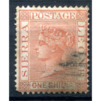 Британские колонии - Сьерра-Леоне - 1883/93г. - королева Виктория, 1 Sh - 1 марка - гашёная [Mi 21]. #4-B5-126-A-1
