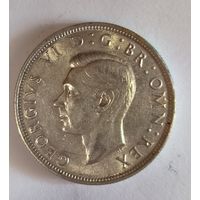 С рубля! Серебро Великобритании! 1/2 кроны 1946 остатки блеска