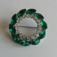 Винтажная брошь Веночек. 3,5 см. Арт-деко (?)