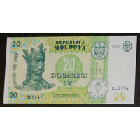 Молдова 20 лей 2015 подп. Армашу UNC