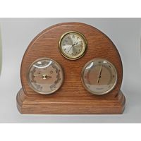 Часы Настольные Кварц Барометр Термомерт. Идут точно. С рубля
