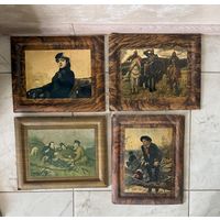 Художественное паспарту с репродукцией 1950-е года