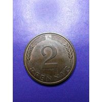 2 пфеннинга ФРГ 1980 F