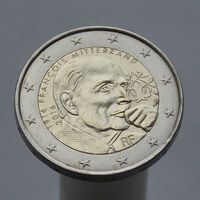 Франция 2 евро 2016 100 лет со дня рождения Франсуа Миттерана