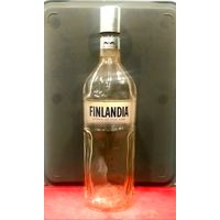 Бутылка от Водки FINLANDIA * ФИНЛЯНДИЯ * с Пробкой * без Дозатора * объём 1 литр * высота 32.5 см * диаметр 8.5 см * (3)