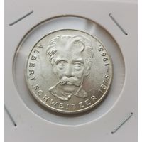 5 марок 1975 г. ФРГ 100 лет со дня рождения Альберта Швейцера