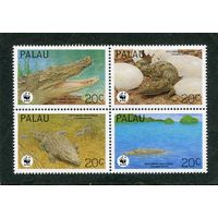 Палау. Фауна. Гребнистый крокодил. Квартблок