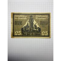 25 пфенигов (нотгельды) г. Германия.-2012