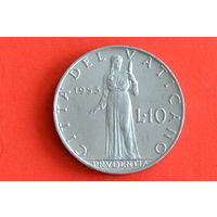 Ватикан 10 лир 1953 с 1 руб