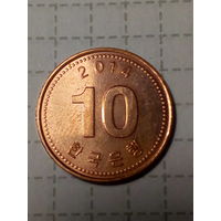 10 вон Южная Корея 2014 год