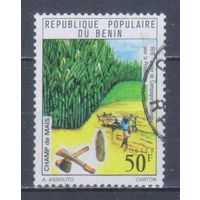 [1631] Бенин 1976. Флора.Плоды.Кукуруза. Гашеная марка.