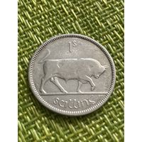 Ирландия 1 шиллинг 1935 г ( серебро , тираж 400 тысяч)