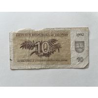 Литва 10 талонов 1992