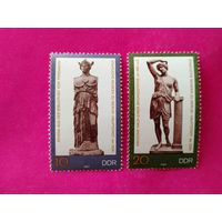 ГДР. Статуи. ( 2 марки ) 1983 года. ( 1-8 ).