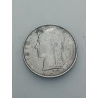 Бельгия 1 франк 1975 года . Надпись на Французском языке  , BELGIQUE .