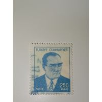 Турция 1971 Портрет Мустафы Кемаля Ататюрка, основателя Турецкой Республики.