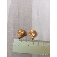 Запонки позолоченные винтаж СССР Au 4