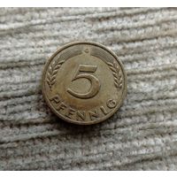 Werty71 Германия ФРГ 5 пфеннигов 1949 G