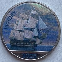 Остров Амбирм (Вануату) 10 флоринов 2025 г. Парусник Виктори
