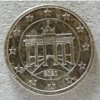 Германия 10 евроцентов "J" 2020 год, KM# 254