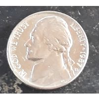 5 центов 1987 США МД Денвер