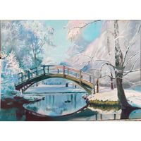 Картина Зима на реке