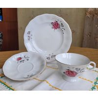 Чайное трио завода Karolina (Каролина), Польша, винтаж.