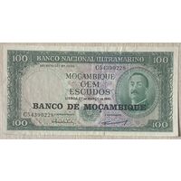 Банкнота. Мозамбик. 100 эскудо 1961 год. Айрес де Орнелаш