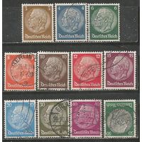 Германия. Президент П.Гинденбург. 1932г. Mi#482-92.