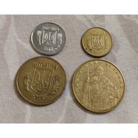 Лот монет Украина. 4 штуки