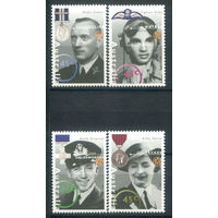 Австралия - 1995г. - известные люди Второй Мировой войны - 4 марки - полная серия, MNH, 1 марка с маленькой потёртостью на клее [Mi 1490-1493]. #3-WB-Z-1-27
