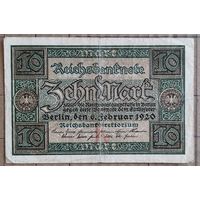 Германия, 10 марок 1920 г., Ro.63a, DEU-72a, на аверсе литера "К"